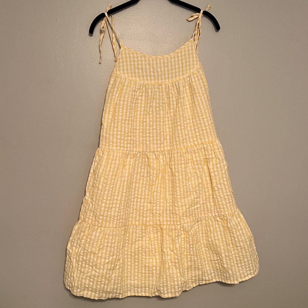 yellow gingham sundress